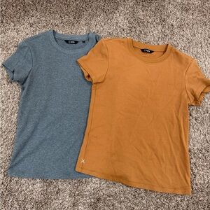 Cuts Clothing Gray and Orange Women's Short Sleeve Tees